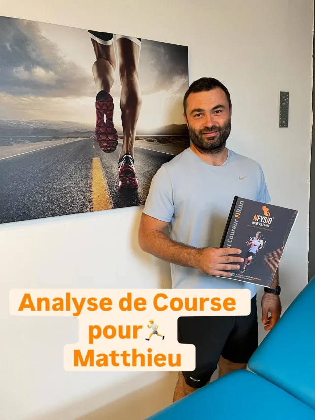 Analyse de course  pour Matthieu 👍🏃‍♂️

🧐 Ses objectifs : Connaître ses chaussures et améliorer sa foulée. 

🏋 Sa pratique : 2 sorties par semaine.

👟 Les modèles : Asics ( gamme route 🛣️ ) , Asics / NNormal ( gamme Trail ⛰️ ) 

😉 Tips sur la foulée 🦘: Posture / Travail des bras …

🙏 Merci à Matthieu pour sa confiance.

#runner #runningmotivation #performance #nfysio #runningcommunity #trail #semimarathon